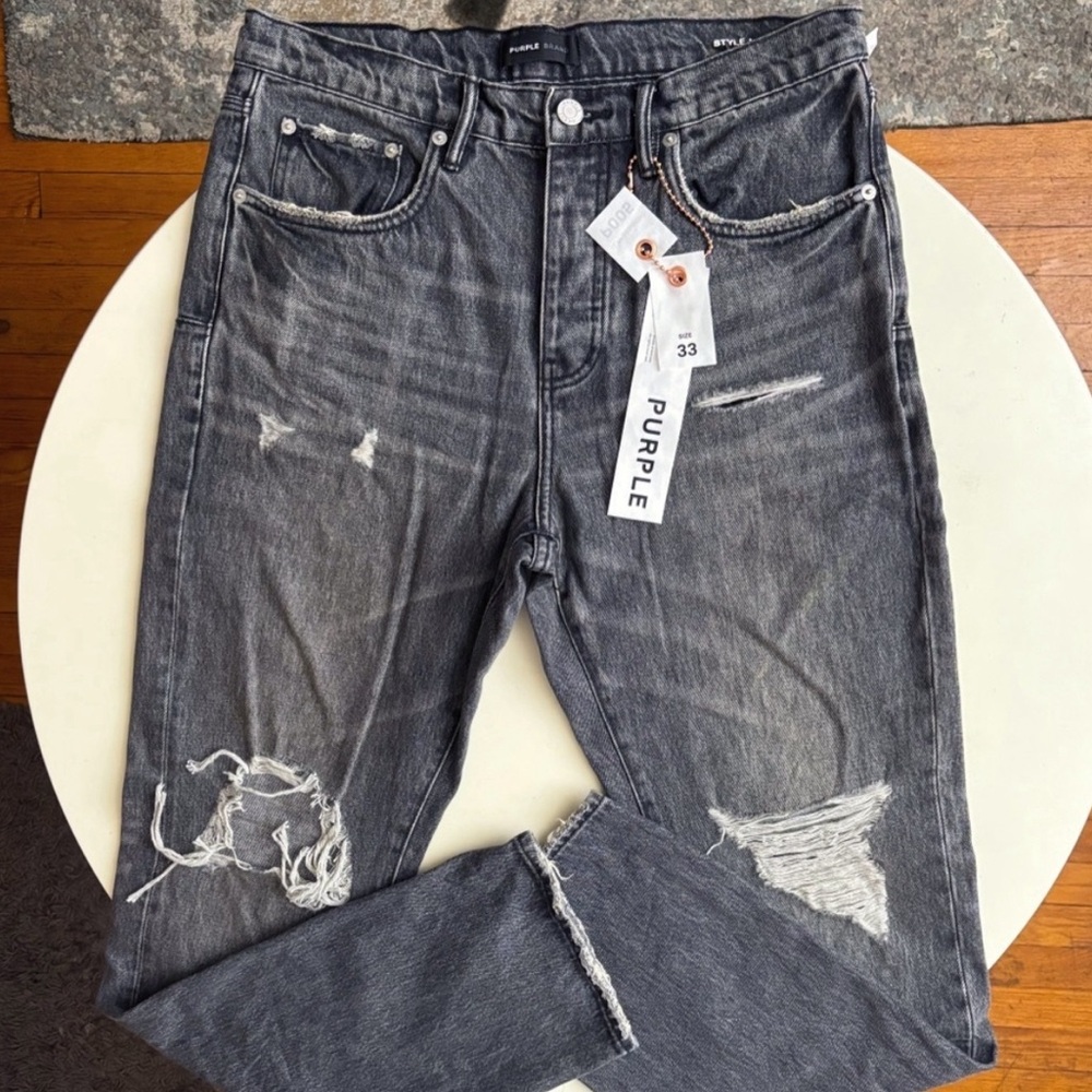 Purple Brand Men’s Slim straight P0005 Distressed Jean black 33x33 brand new